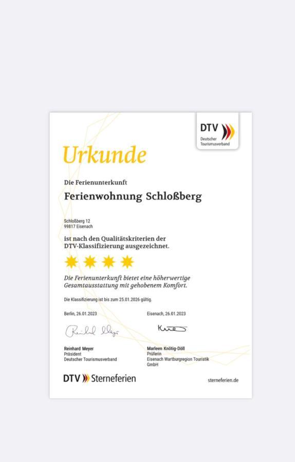 Ferienwohnung Schlossberg Wohnung 2 Эйзенах Экстерьер фото